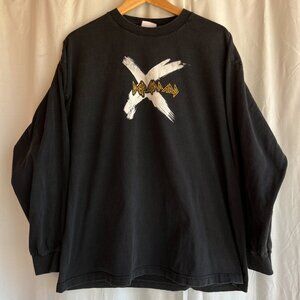 DEF LEPPARD 2002 X Ten Concert Tour Long Sleeve XLarge VINTAGE Black Graphic